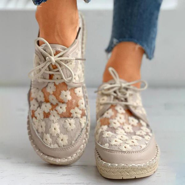 Ortopédico Zapato elegante y vaporoso con motivo floral - Arabella