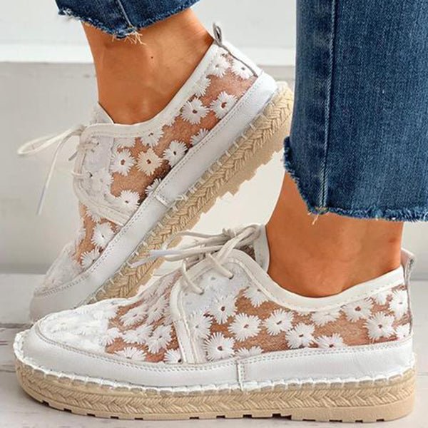 Ortopédico Zapato elegante y vaporoso con motivo floral - Arabella