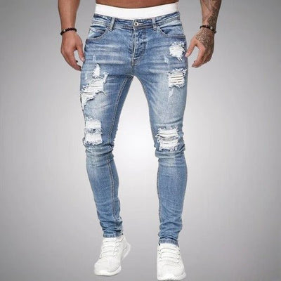 Jeans quebrados para homens
