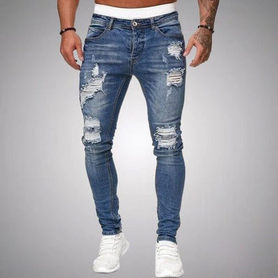 Jeans quebrados para homens