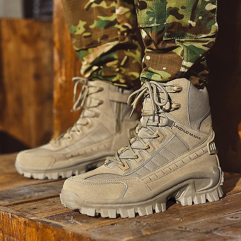 Botas militares à prova d'água e perfuradas para uso ao ar livre