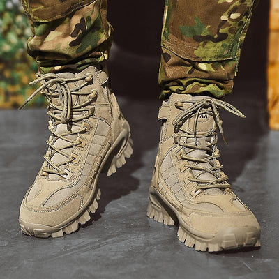 Botas militares à prova d'água e perfuradas para uso ao ar livre