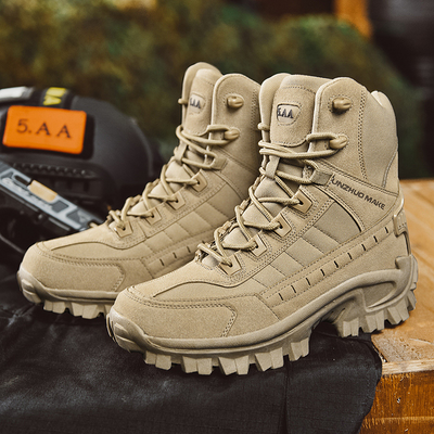 Botas militares à prova d'água e perfuradas para uso ao ar livre