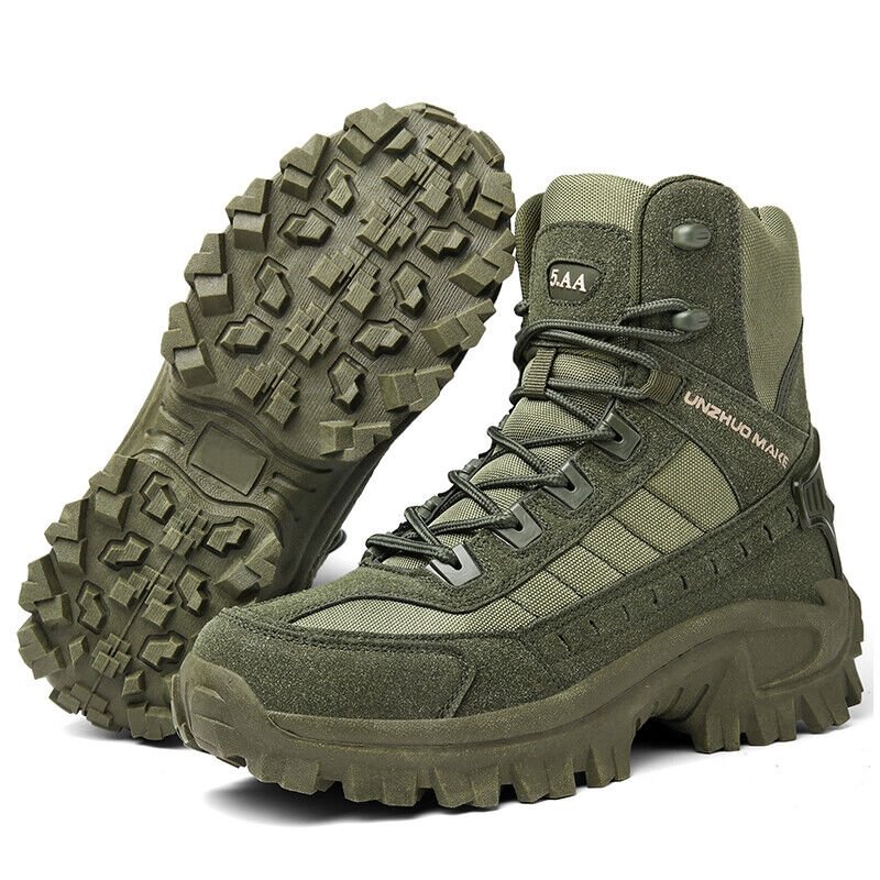 Botas militares à prova d'água e perfuradas para uso ao ar livre