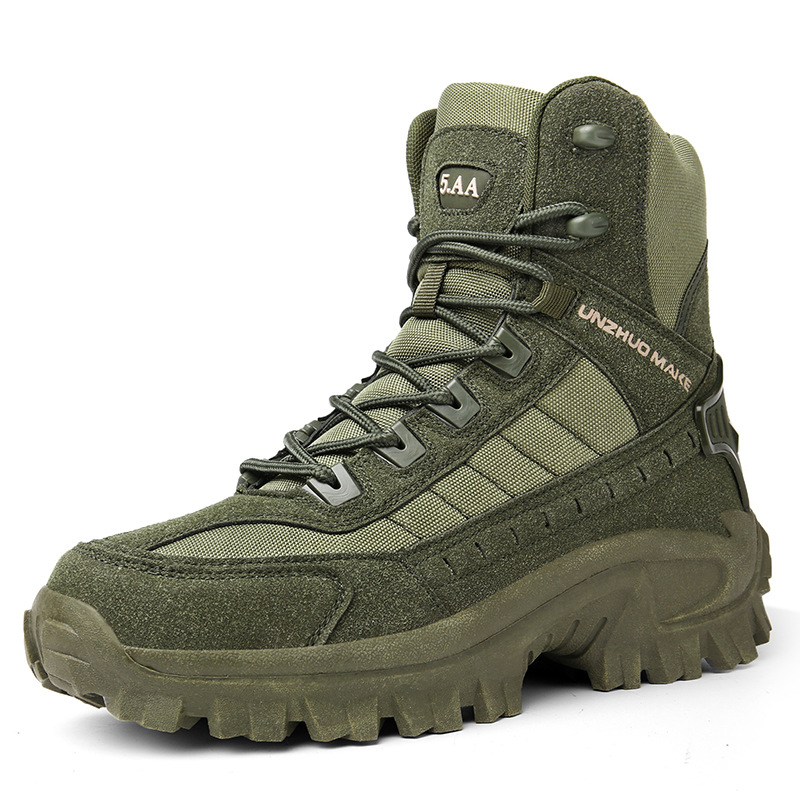 Botas militares à prova d'água e perfuradas para uso ao ar livre