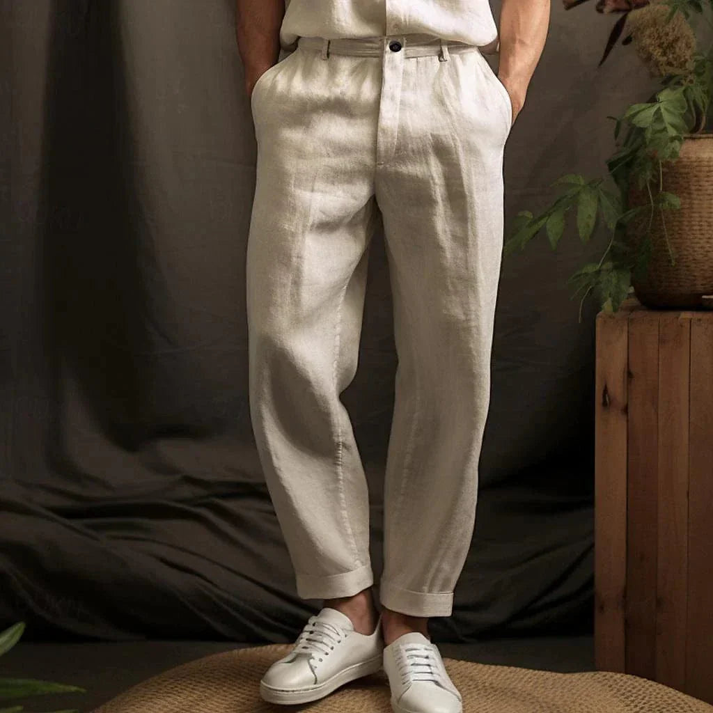Paul & Marc ｜ Men Men Summer Linen Calças