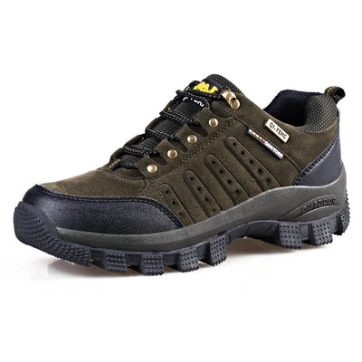 Outdoor Senderismo Bota Cuero Impermeable Trekking y Trabajo Verde