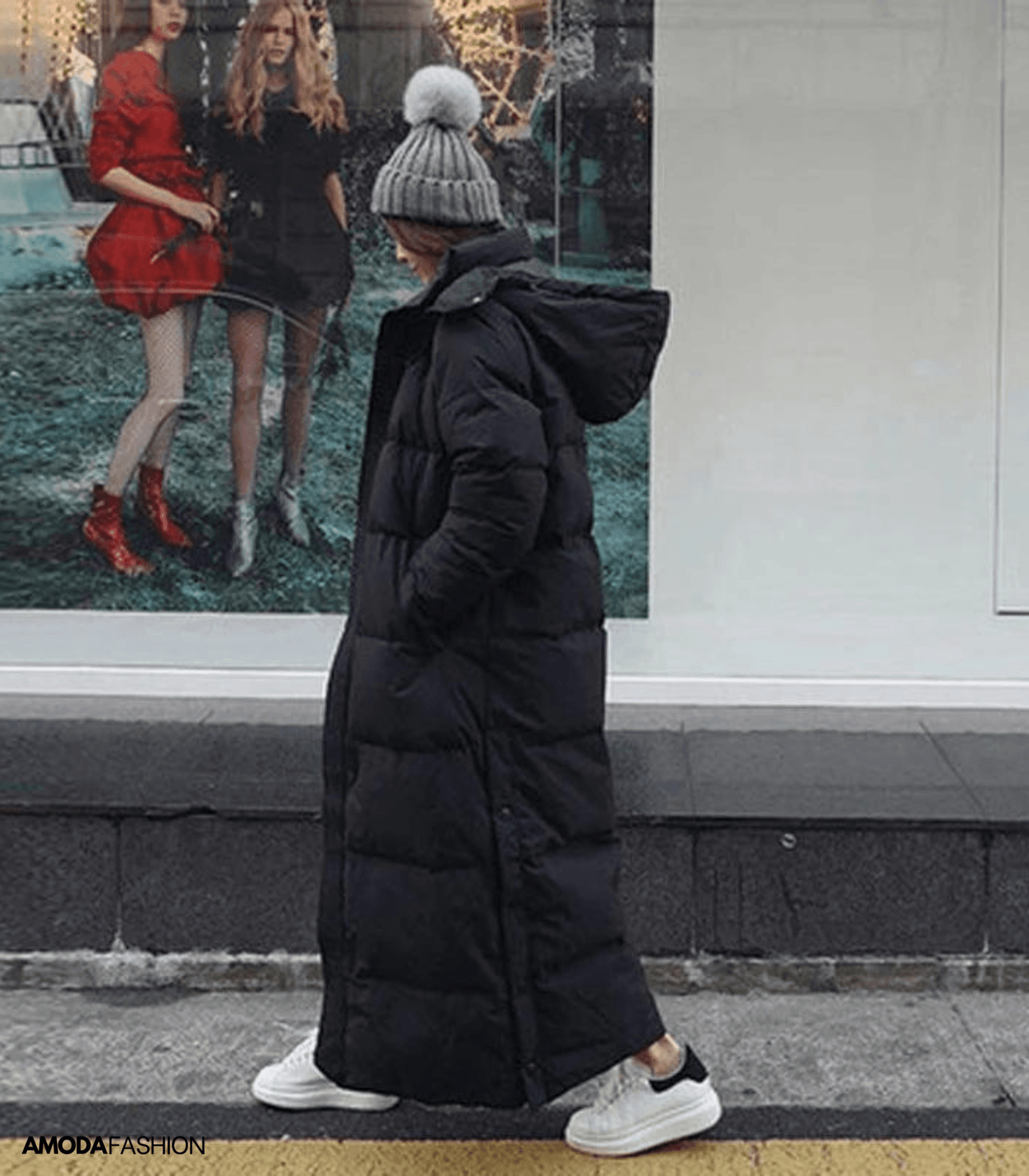 Casaco de Winter Parka de tamanho grande para mulheres