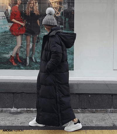 Casaco de Winter Parka de tamanho grande para mulheres