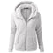 Jaqueta de inverno feminina com capuz polar