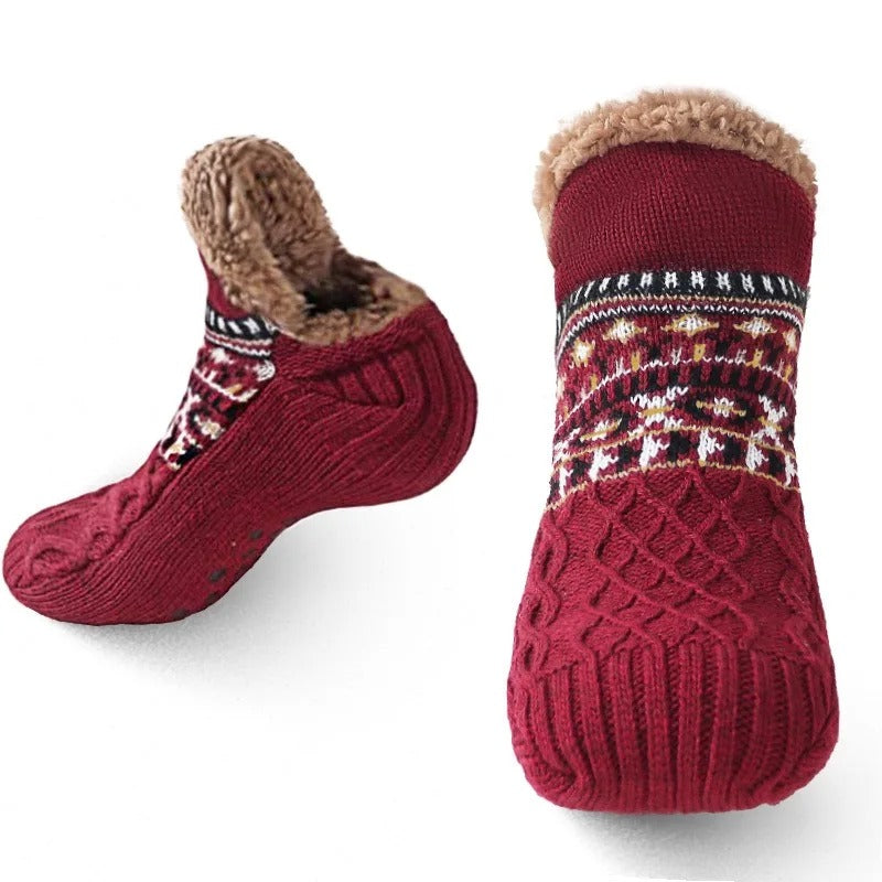 Meias de inverno anti -Slip para interior