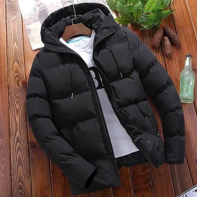 Jaqueta polar com capuz masculino