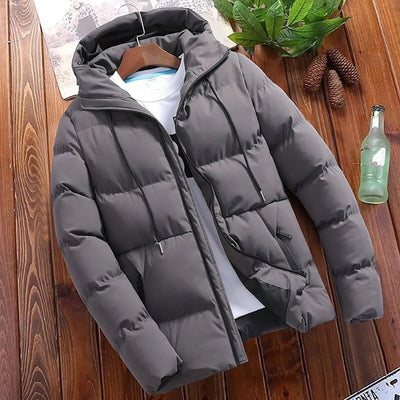 Jaqueta polar com capuz masculino