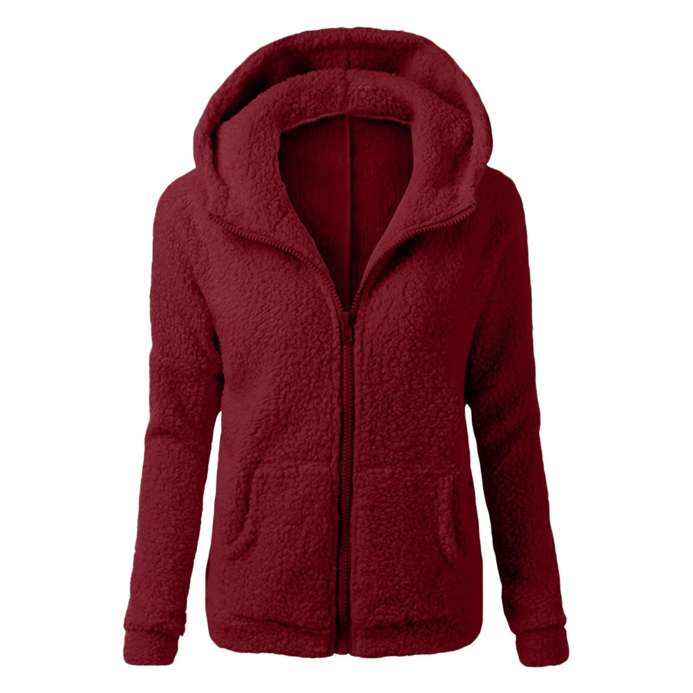 Jaqueta de inverno feminina com capuz polar