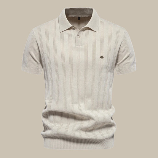 Herren-Polo-T-Shirt aus Merinowolle mit kurzen Ärmeln