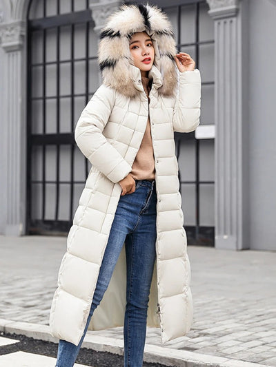 Estella - Abrigo largo de invierno con cinturón para mujer