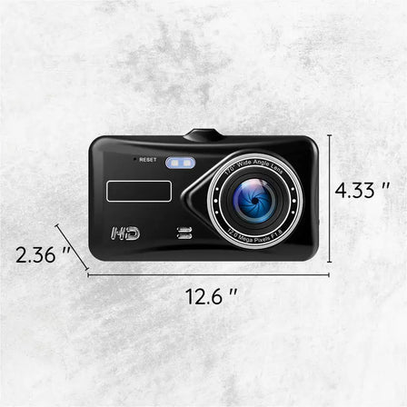 Caméra double sans fil pour tableau de bord avec vision nocturne et angle de 170°