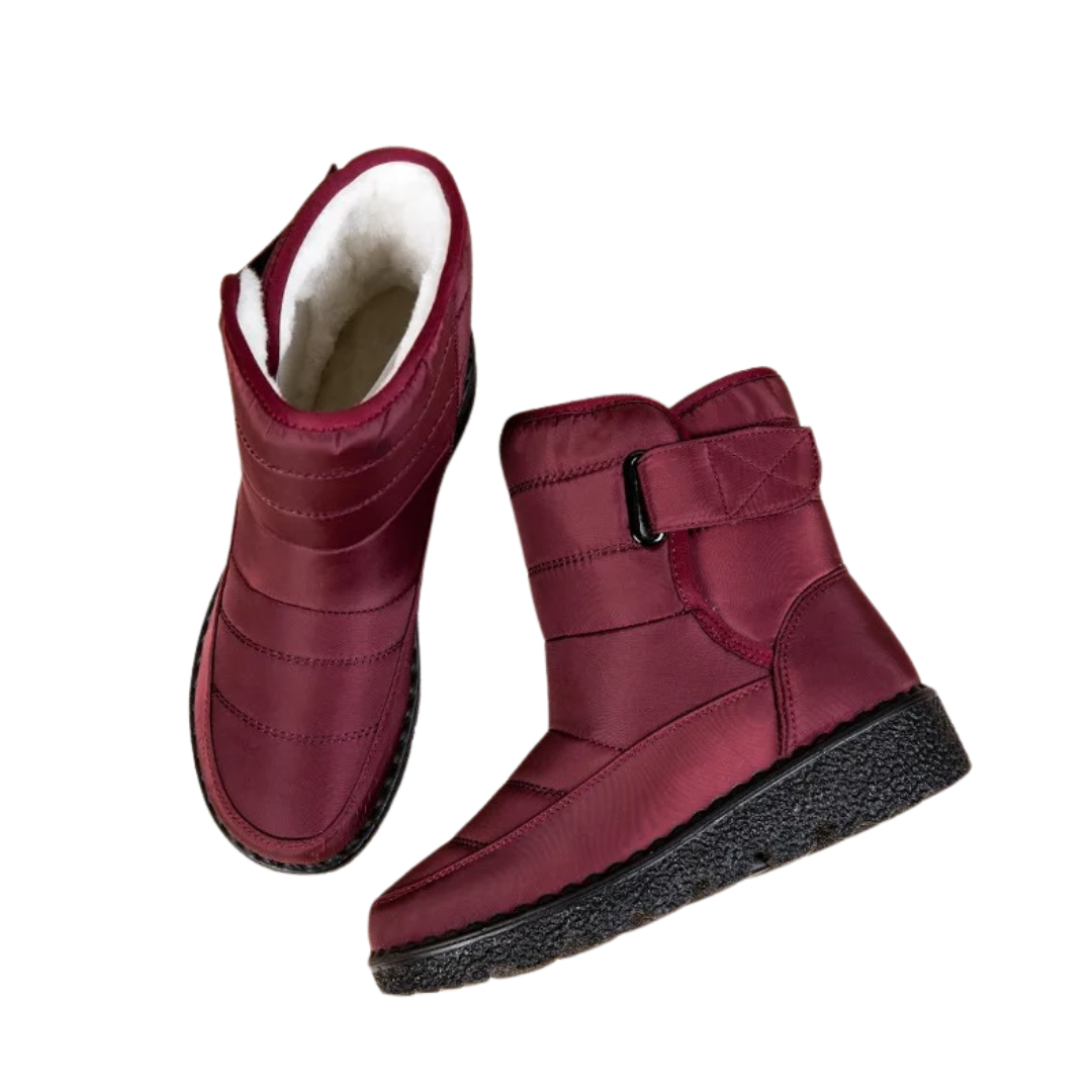 Botas de neve à prova d'água e não deslizantes para mulheres