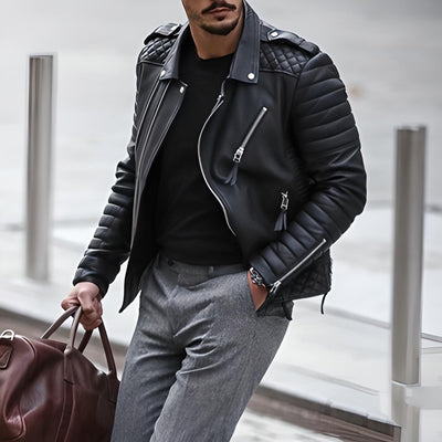 Ralph - Elegante e robusta giacca in pelle da uomo